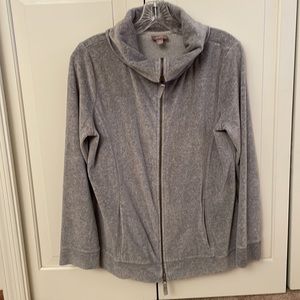 J. Jill velour track jacket, M